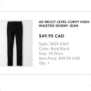 American Eagle High Waisted Skinny Jeans